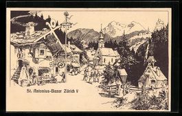 Zürich, St. Antonius-Bazar, Volksfest