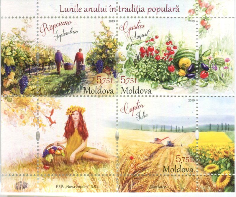 Tutti i francobolli: Block "Juli, August, September". Moldawien. – Nuovo e nell'imballaggio originale da Basel venduto da Butsch5