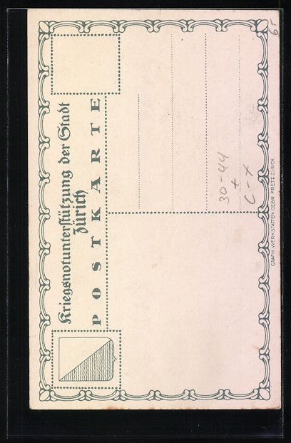 Cartoline postali: Zürich, Kriegsnotunterstützung, Junge  – Usato da Berlin venduto da bartko-reher 1