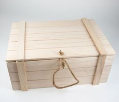 Grosse Holzbox -Holzkiste -Aufbewahrungsbox