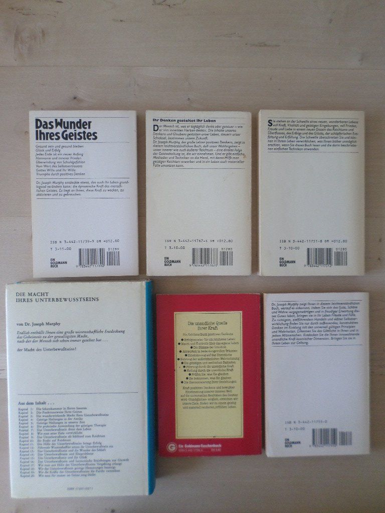 Libri: 6 Bücher von Dr. Joseph Murphy – Usato da Liestal venduto da man_7bt6 1
