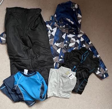 Ski clothing set Crivit and Manor multi-piece bundle