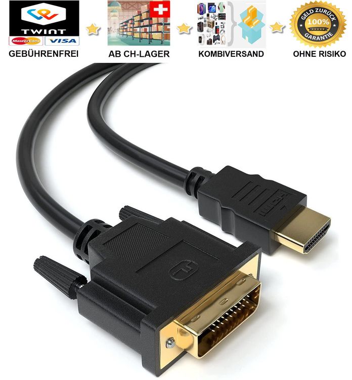 DVI Stecker auf HDMI Stecker Digital Kabel / Blei PC LCD HD Kaufen