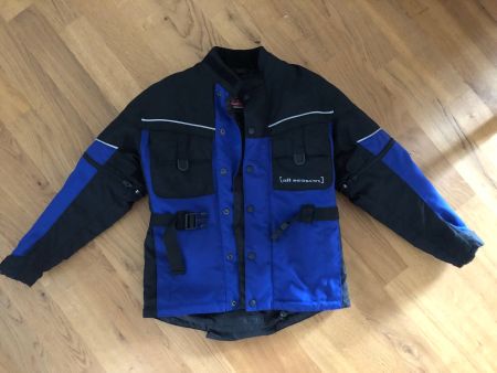 Hein Gericke Motorrad Jacke schwarz / blau in der Grösse M