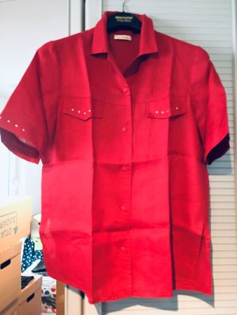 Hemd Bluse Gr. 42-44 aus Leinen 100%
