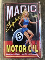 Magic 8 eight motor oil pin up