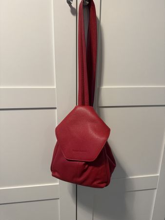 Bruno Banani Cityrucksack rot echt Leder