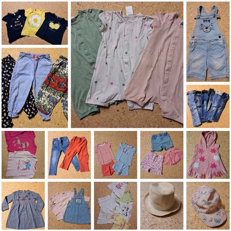 Riesiges Mädchen Kleiderpaket Grösse 92, 90 Kleidungsstücke