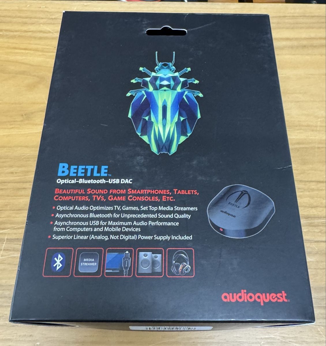 Convertisseurs: AudioQuest Beetle Optical Bluetooth USB DAC in OVP – Neuf avec emballage d'origine à Ebertswil par audivero