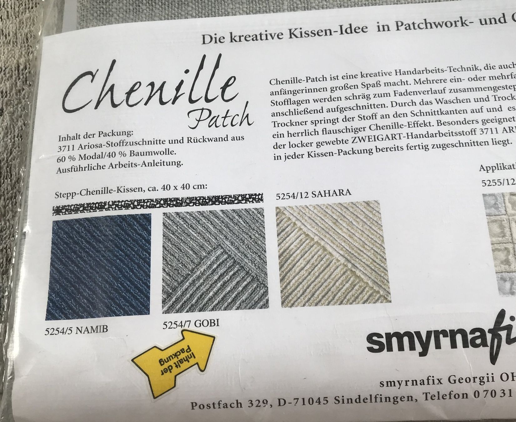 Kit bricolage: PATCHWORK CHENILLE PATCH NEU & ORIGINALVERPACKT – Nuovo e nell'imballaggio originale da Ostermundigen venduto da wini63 4