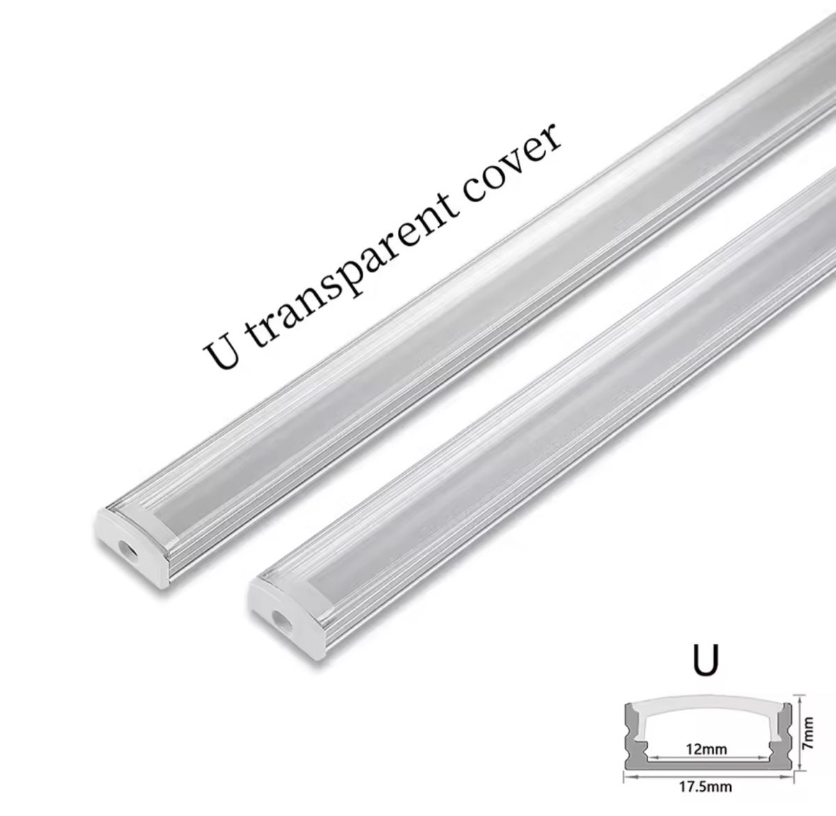 Lampadari & plafoniere: 2m / LED Aluminium Profil / Schwarz / Transparent / Milchig – Nuovo (secondo la descrizione) da Oberuzwil venduto da MusicMinimax 3