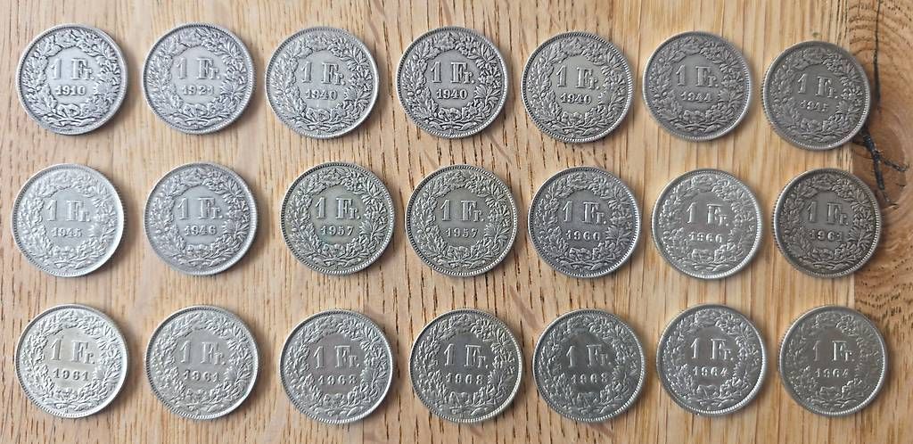 Tutti le monete: Silbermünzen 50rp bis 5fr – Usato da Samedan venduto da Andri87 2