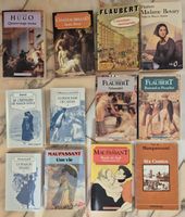 Lot de 12 livres, Flaubert, Maupassant etc