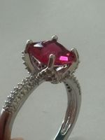 Luxus Elegante Gr.19/9 Ring Farbe: Silber /Rosa/rot Zirkonia