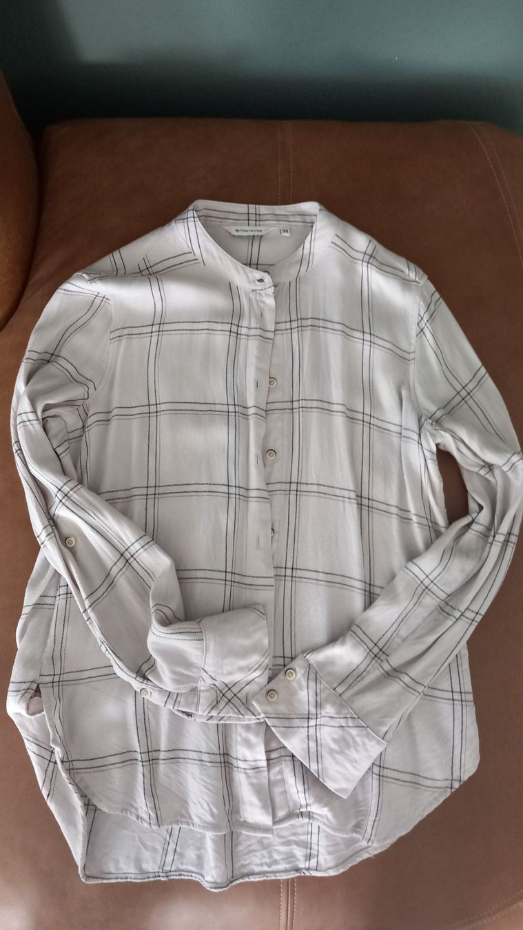 Zara Camicette: Hemd/Bluse beige, leichtes Karo, gr 34 – Nuovo (secondo la descrizione) da Eggersriet venduto da Taylorjam