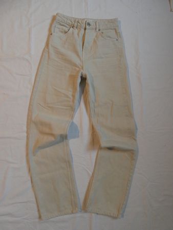 Jeans straight blanc crème, taille 32