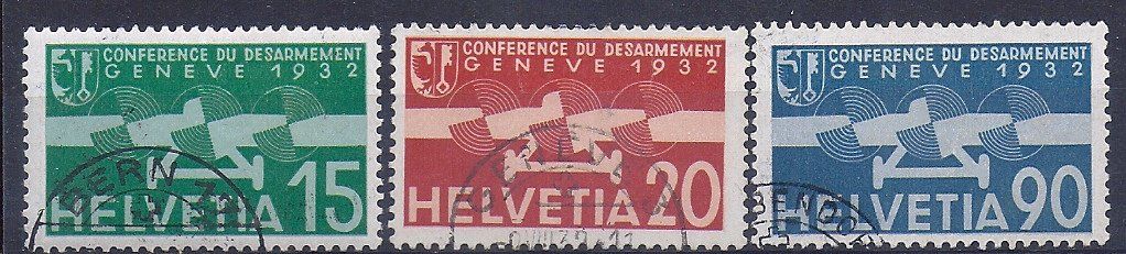 Tutti i francobolli: POSTE AERIENNE No. 16 à 18 – Usato da Les Verrières venduto da Scampi0