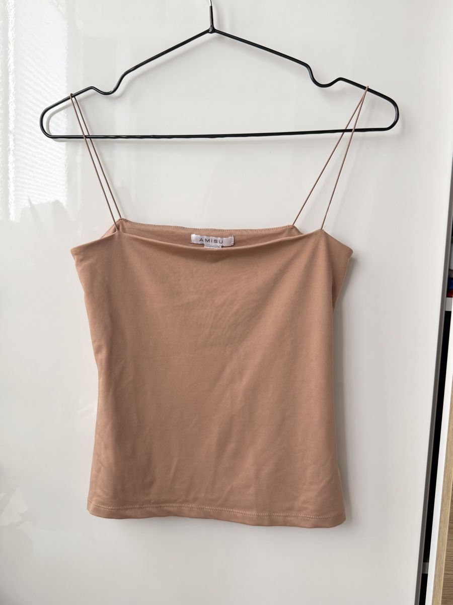 Tops: Amisu nude-tone summer top, thin straps, size medium – Neu (gemäss Beschreibung) aus Interlaken von pat_b8yn