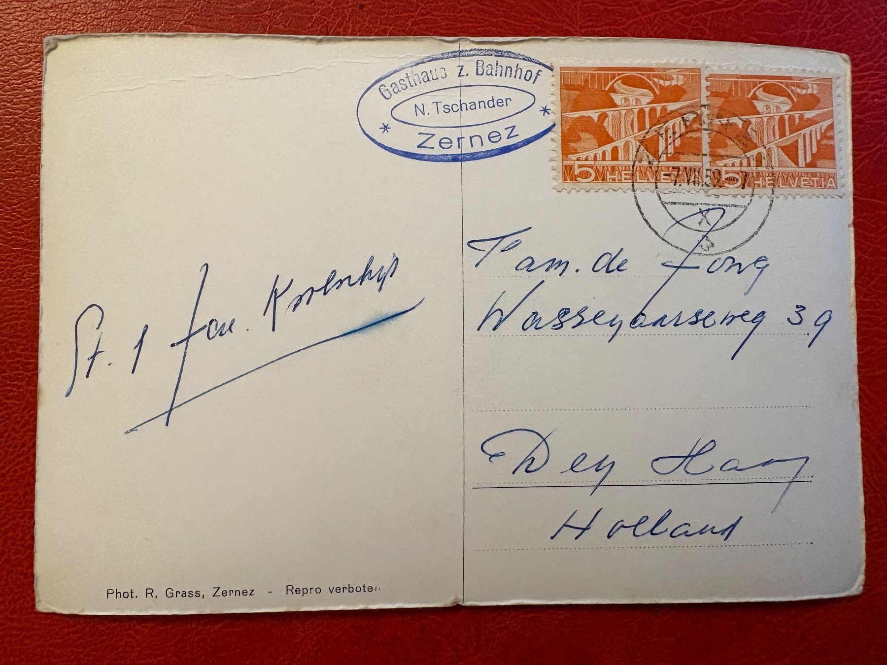 Cartoline postali: 1959 // Zernez, Engadin / Schloss Wildenberg und Kirche – Usato da St-Légier-La Chiésaz venduto da Theo005 1