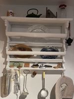 antikes Vintage Wandregal Tellerregal weiss Shabby Chic