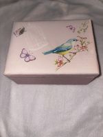 Schmuckkästchen mit Vogelmotiv  Rosa Vintage