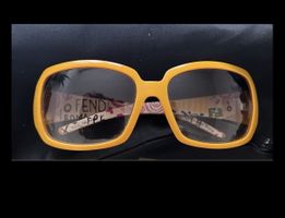 FENDI FS507 799 Sonnenbrille – Vintage Y2K – Gelb/Orange – M