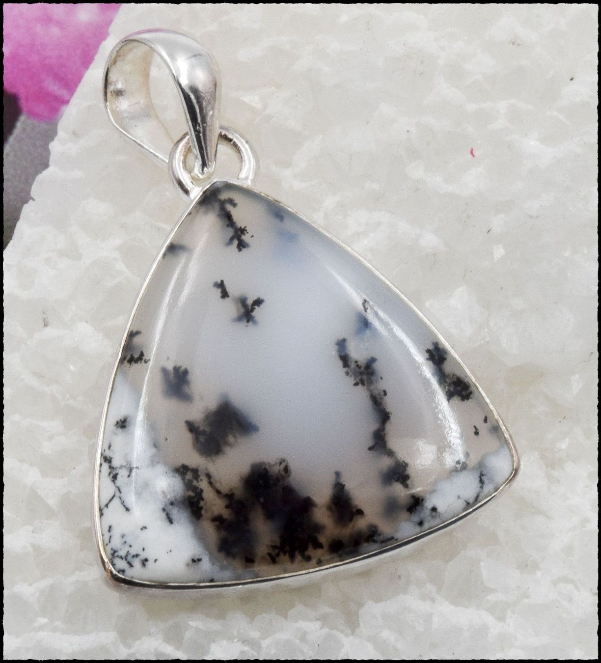 Ciondoli: ♛  Dendriten Opal 925 Silber Anhänger – Nuovo e nell'imballaggio originale da Oberglatt ZH venduto da Hot-Spot