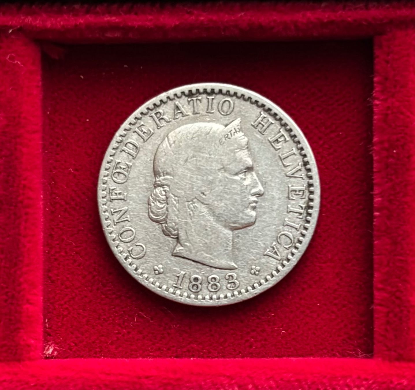 Tutti le monete: Schweiz 20 Rappen 1883 B - vzgl Libertaskopf – Usato da Speicher venduto da CH-Schatzkammer 2