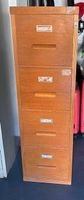 Retro Holz Aktenschrank, 4 Schubladen