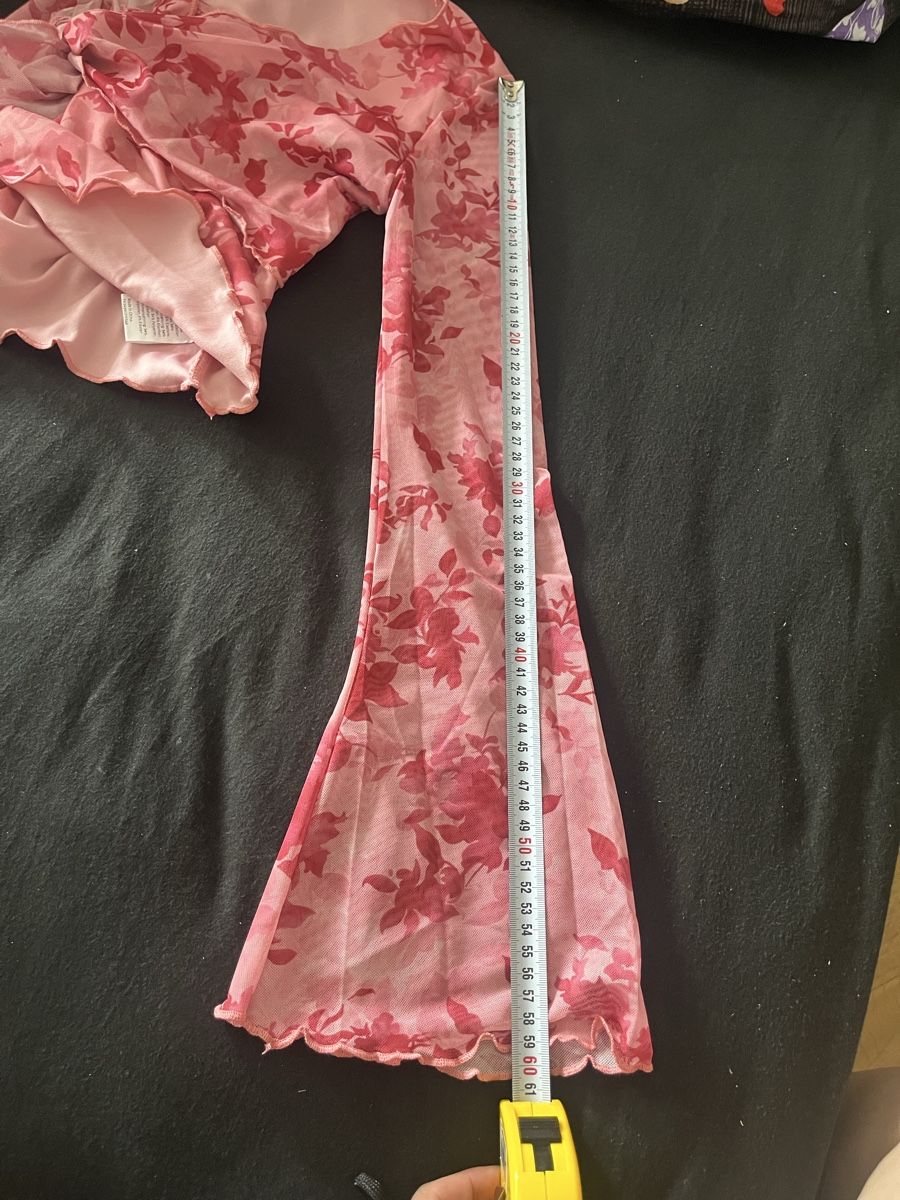 Top: Mesh Top pink Blumenmuster Grösse S neu – Nuovo (secondo la descrizione) da Olten venduto da sae_82z2 6