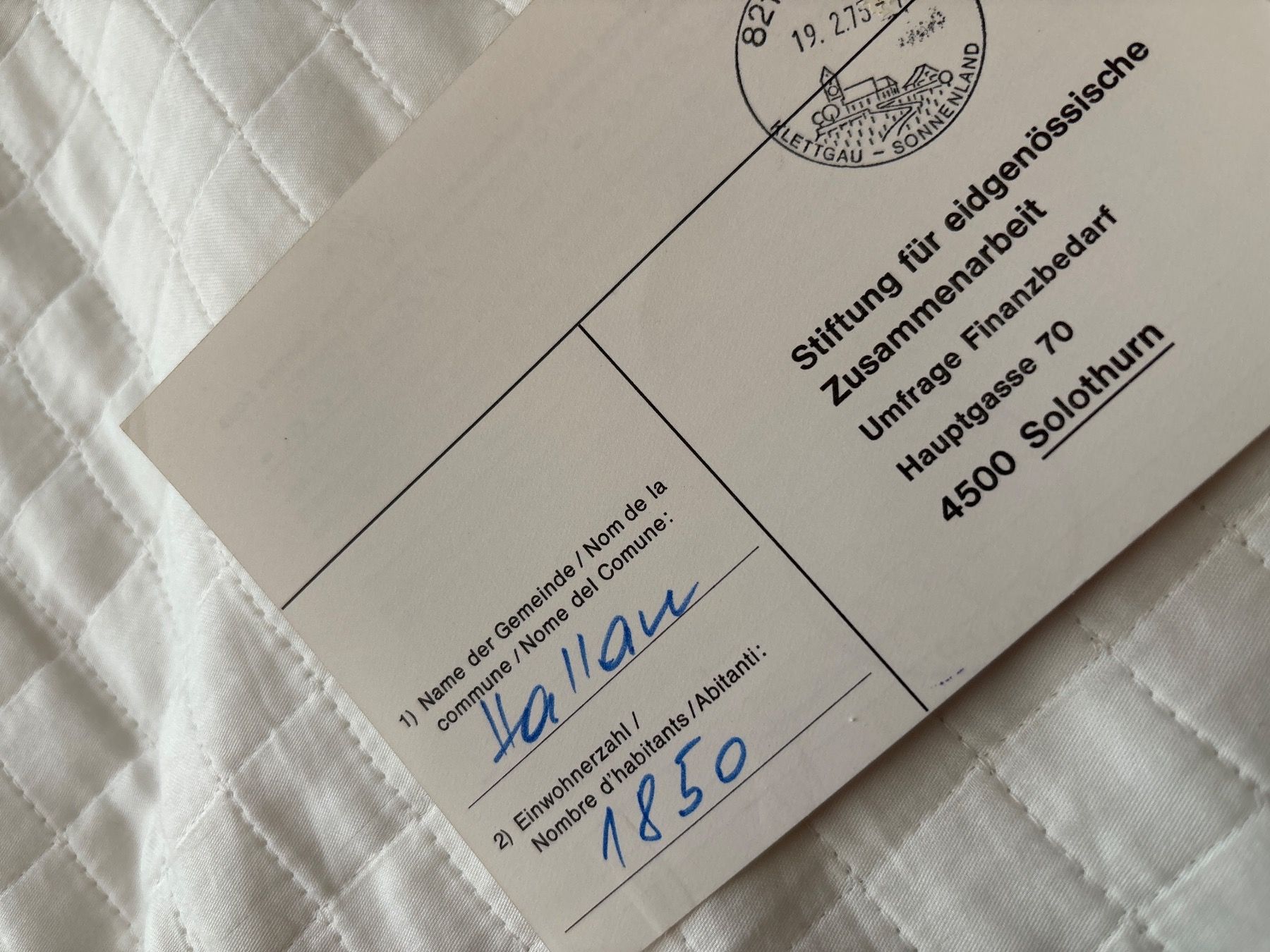 Documenti: Hallau - Top Sammlerstück! – Usato da Zürich venduto da engebrunau 1