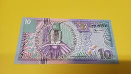 Banknote Suriname 10 Gulden 2000 in gutem Zustand