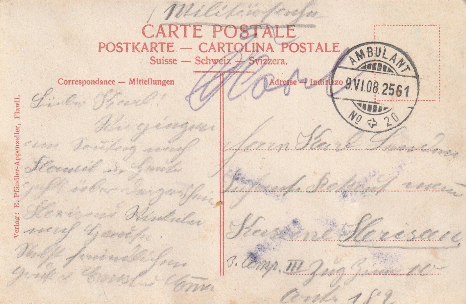 Cartoline postali: Flawil Bahnhofstrasse – Usato da Rorschacherberg venduto da fratovi2 1