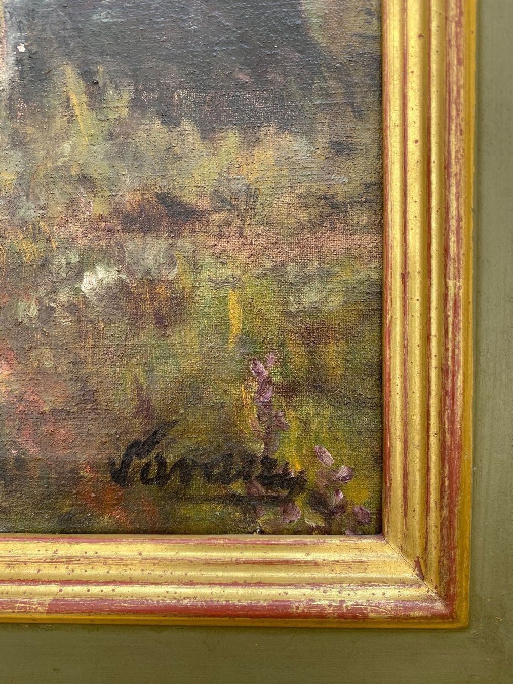 Dipinti: Antikes Ölbild Birkenwald mit Bach – Usato da Rünenberg venduto da Fendi02 4