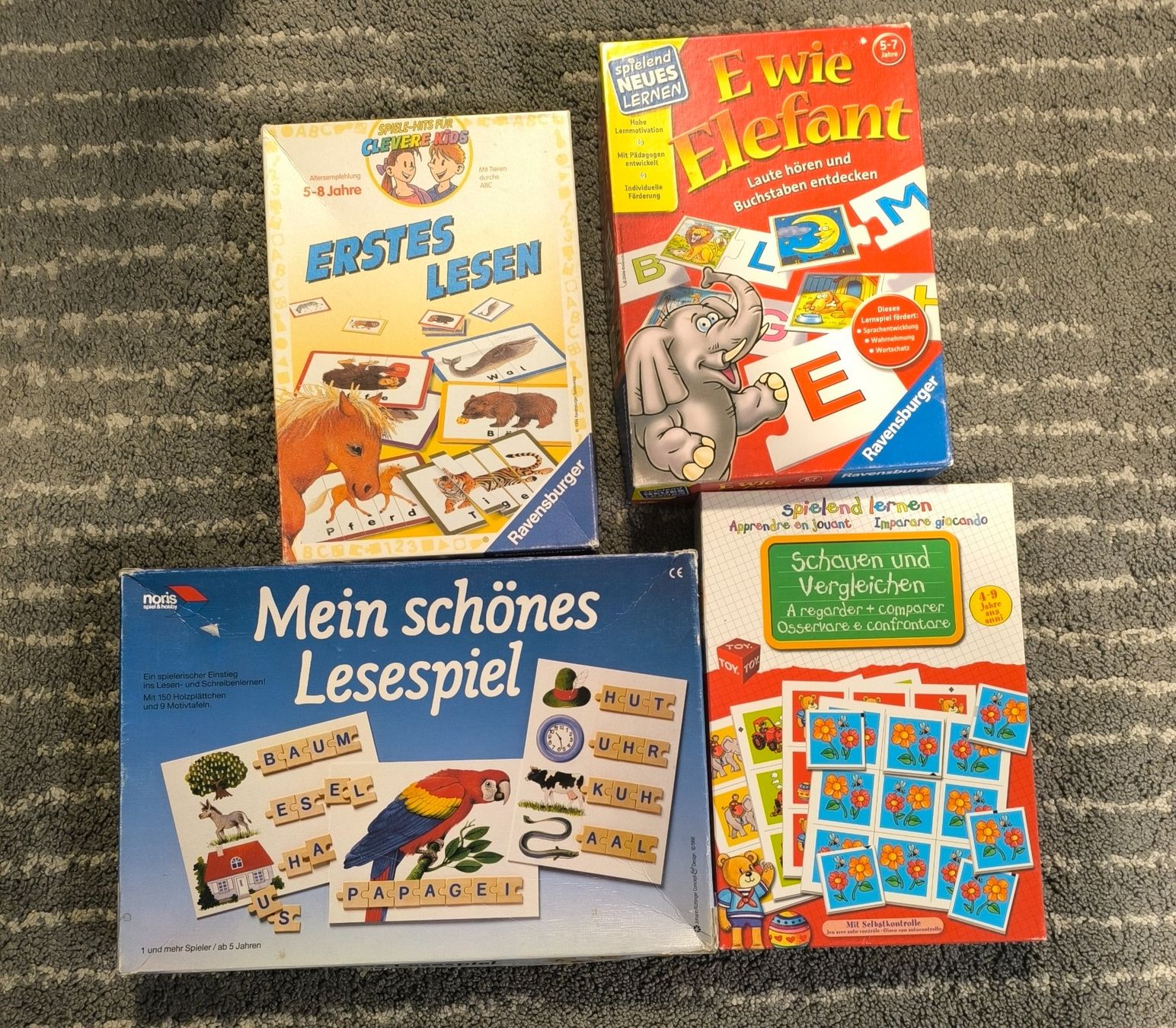 Ravensburger Giochi: 4x Lernspiele Set: Erstes Lesen & Buchstaben – Usato da Gams venduto da MissTraveller