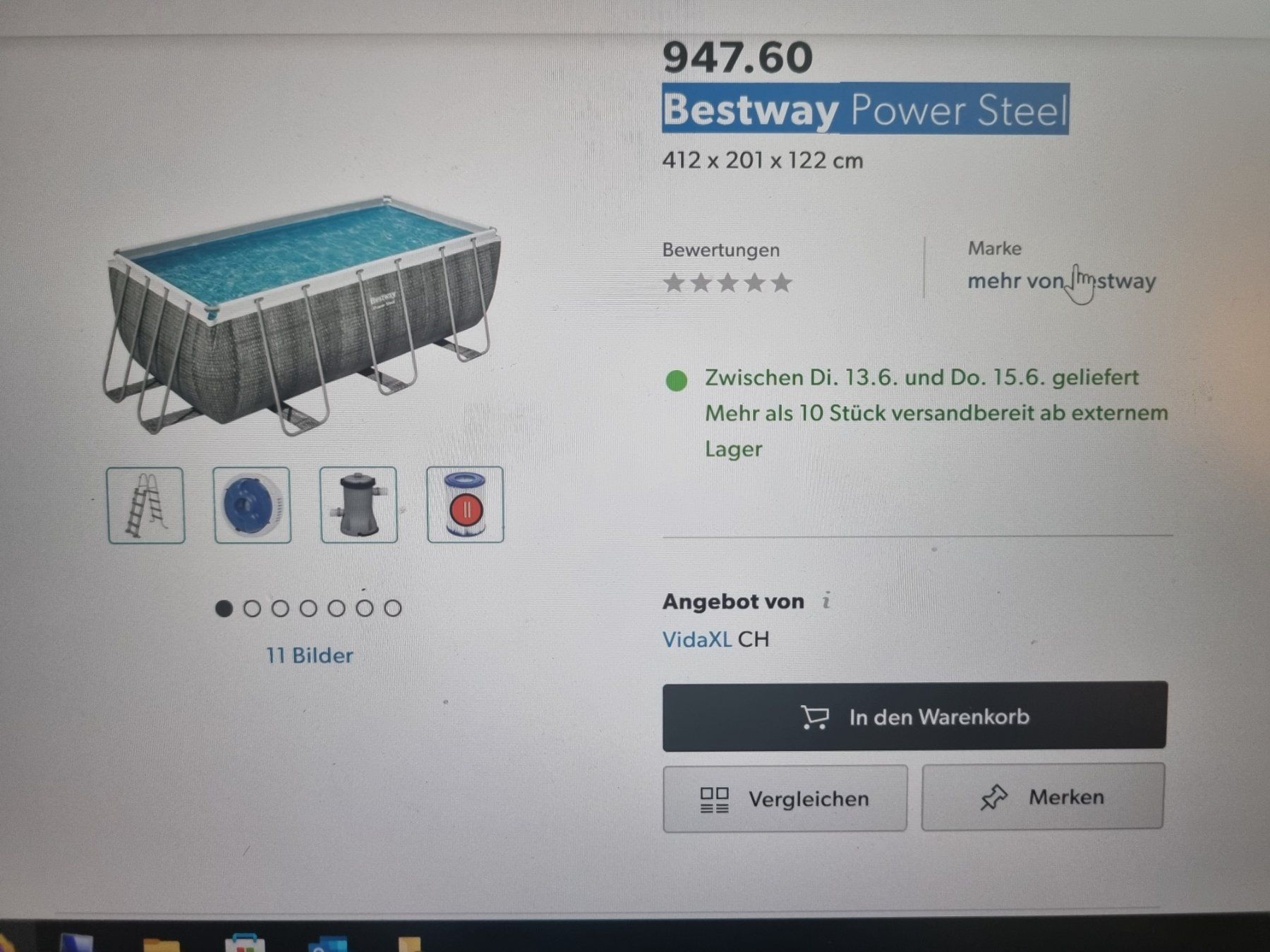 Bestway Piscine: Bestway Aufstellpool – Nuovo e nell'imballaggio originale da Widnau venduto da Ml5 1