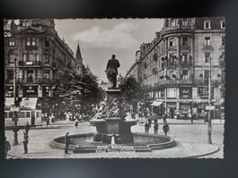 Bahnhofplatz, Tram, Zürich, Alfred Escher Denkmal 1940