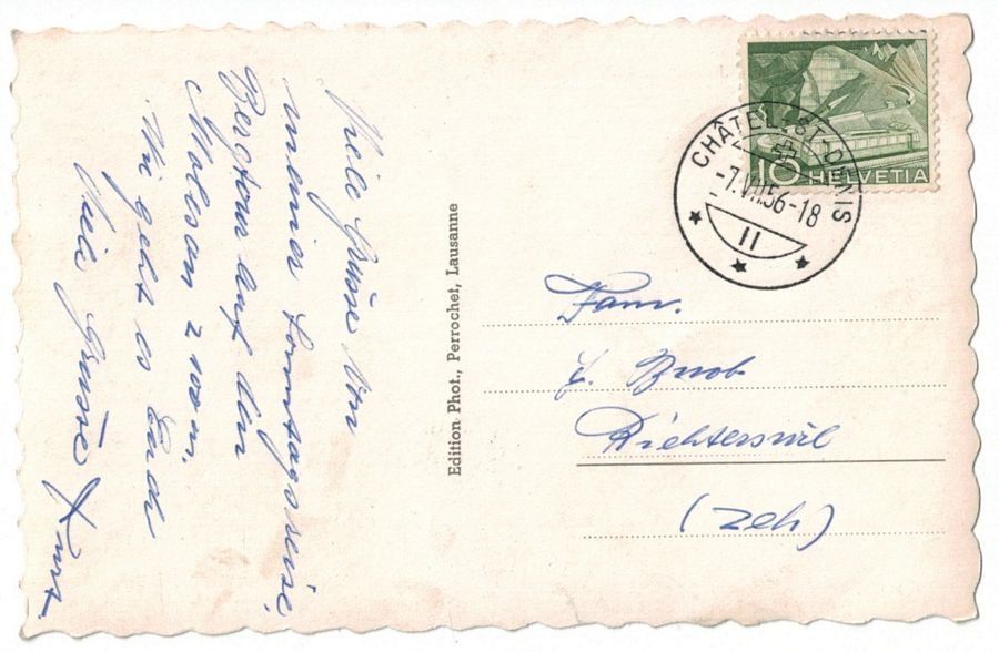 Cartoline postali: Lac des Joncs, circulée 1956 – Usato da Frauenfeld venduto da POML 1