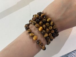 Tigerauge-Halskette / Armband aus echtem Naturstein – 90 cm 