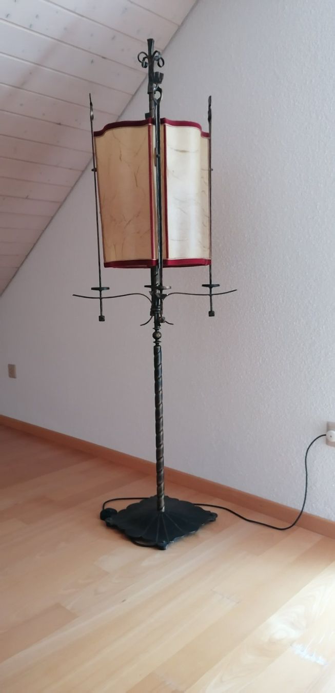 Lampes: Stehlampe schmiedeeisern, Vintage – D'occasion à Sulgen par bfederle 6
