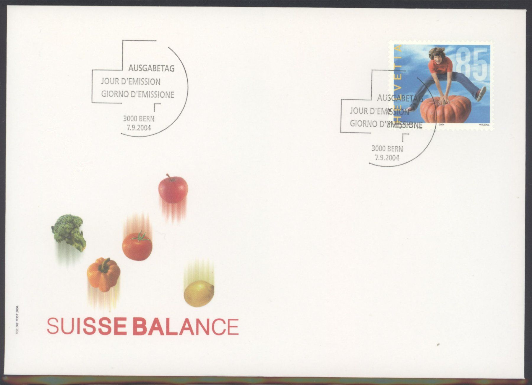 Tutti i francobolli: 2004, FDC, Sondermarke Suisse Balance – Usato da Willisau venduto da Vollstempel