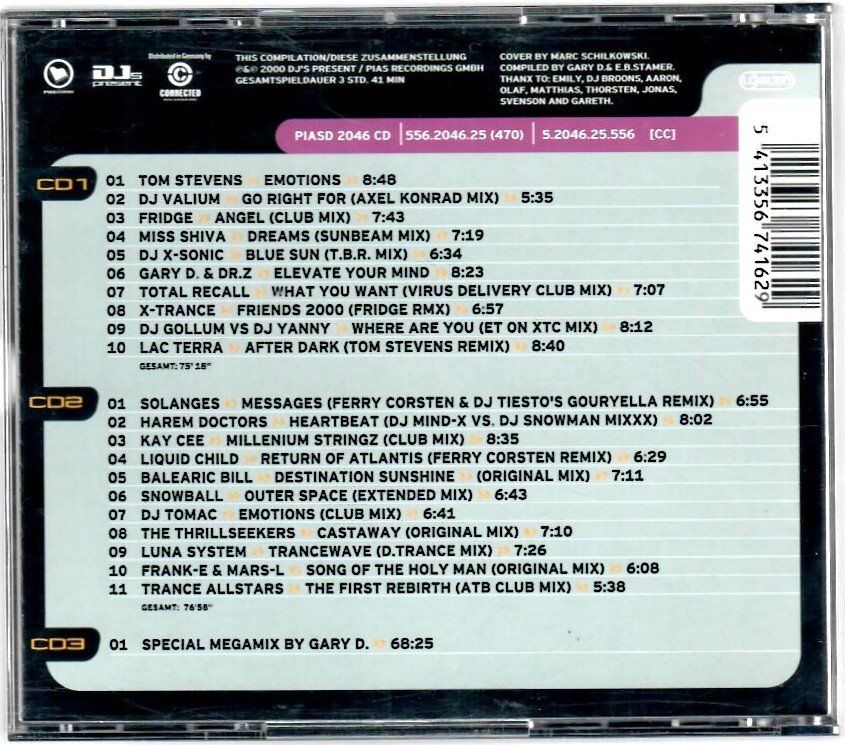 CD: Gary D presents D.Trance 2/2000 oder 14 (3xCD 2000) – Usato da Hunzenschwil venduto da JDmeetsRIC 1