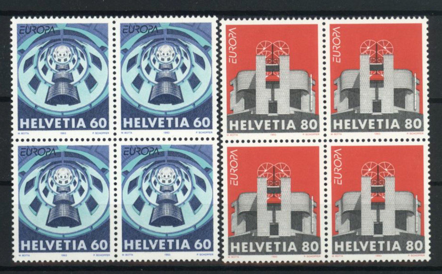 Tutti i francobolli: 1993, Europa, Viererblöcke ** – Usato da Willisau venduto da Vollstempel