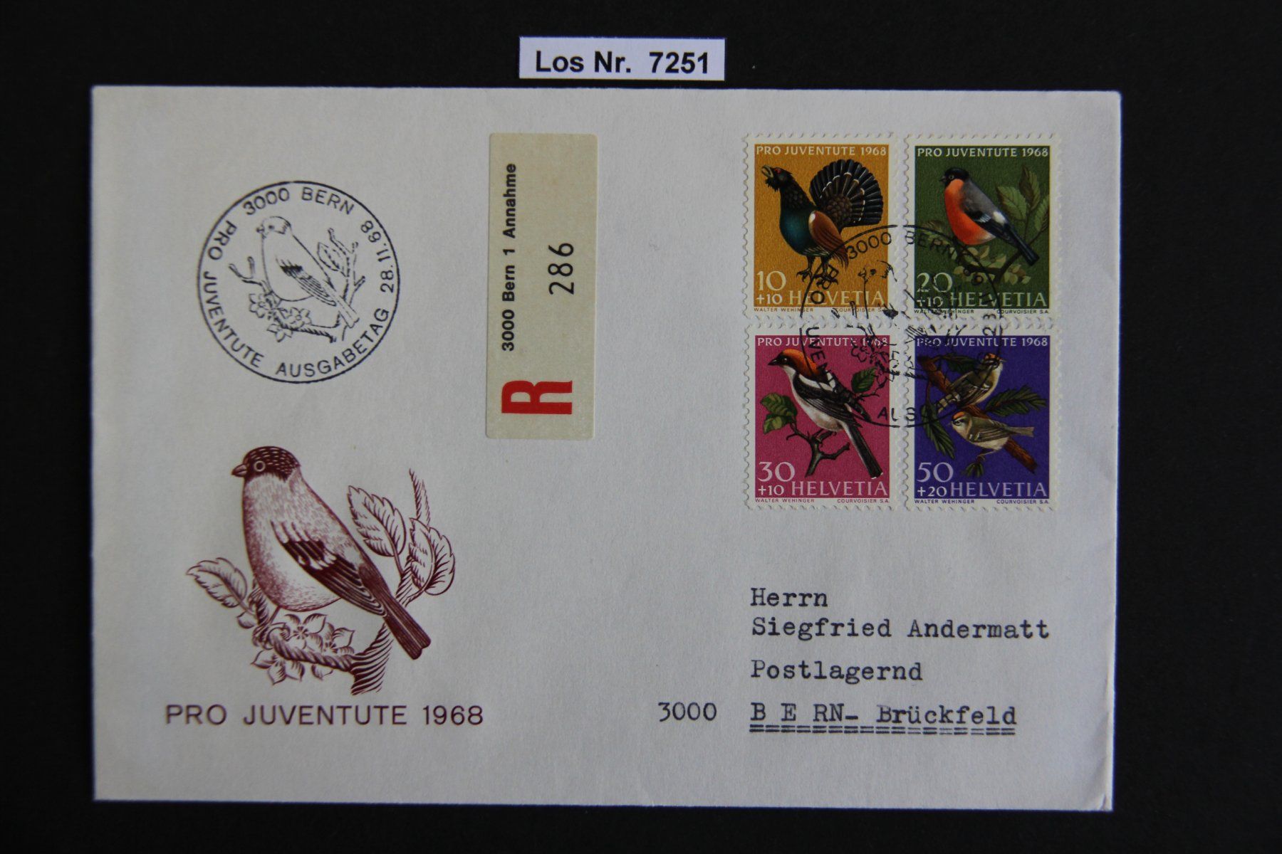 Alle Briefmarken: PJ 1968 Briefe ET gestempelt                        Los 7251 – Gebraucht aus Volken von jukon65 1