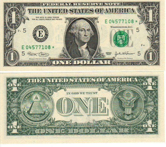 Banconote: 1 Dollar 2003 STAR replacement unz bankfrsch – Nuovo e nell'imballaggio originale da Gelterkinden venduto da Cakir