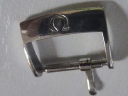 OMEGA  Stahl-Schnalle für Lederband  16 mm