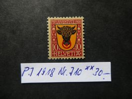 Pro Juventute 1918 Nr. J10 postfrisch