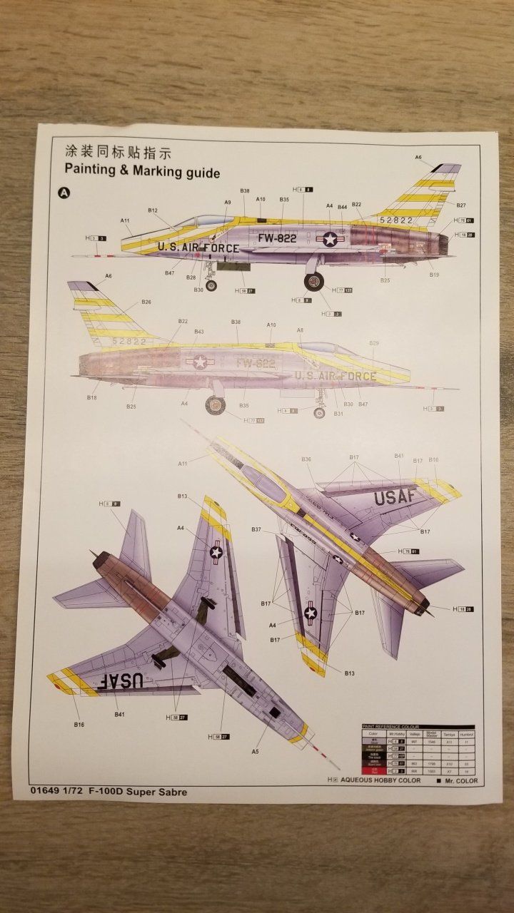 Kit di modellismo & Modellini statici: Trumpeter 01649 F-100D Super Sabre – Nuovo e nell'imballaggio originale da Schwadernau venduto da Blueray 3