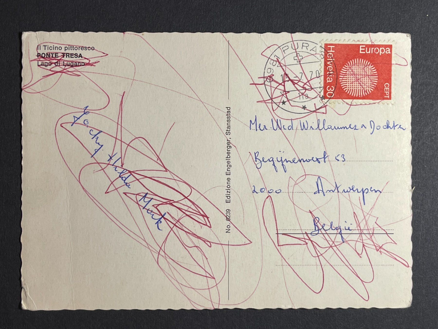 Cartoline postali: Ponte Tresa - 1970 – Usato da Steg VS venduto da _vinci_ 1