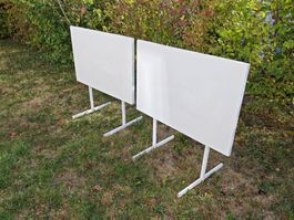 Vintage Schaffner Gartentisch, weiss - 100 x 65 cm